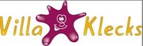 Logo von Villa Klecks mit farbiger Klecksfigur – Referenz von Kitareinigung.de für Unterhaltsreinigung in Kitas