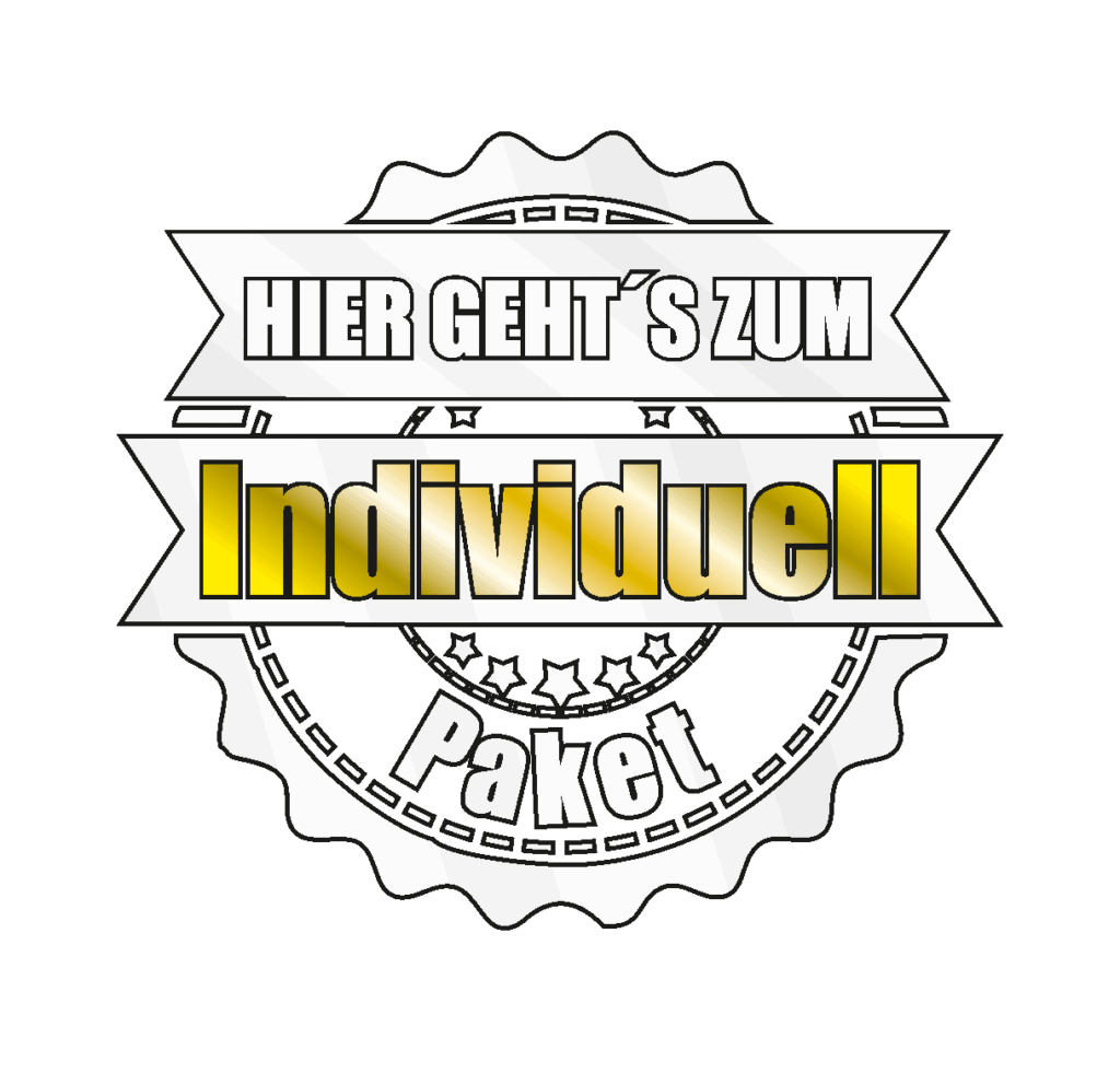 Stempelgrafik mit der Aufschrift „Hier geht’s zum Individuell Paket“ in Goldoptik – Weiterleitung zur individuellen Anfrage für Unterhaltsreinigung in Kitas auf Kitareinigung.de.