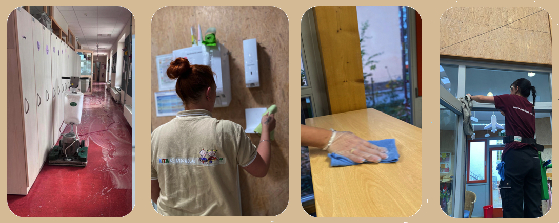 Reinigungskräfte bei der Arbeit